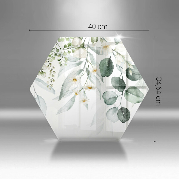 Skleněná deska do kuchyně Akvarel rostliny