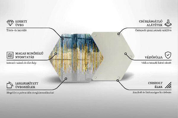 Skleněná deska do kuchyně Designérská abstrakce