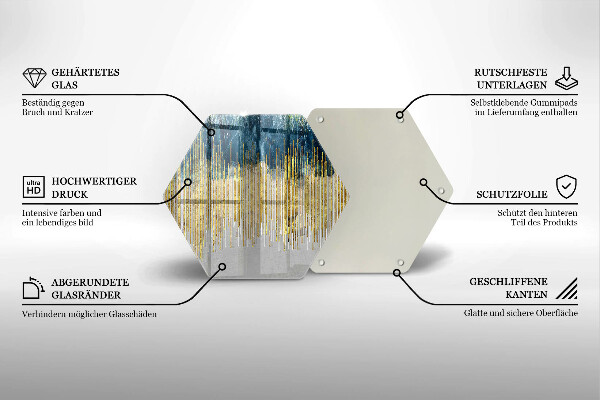 Skleněná deska do kuchyně Designérská abstrakce