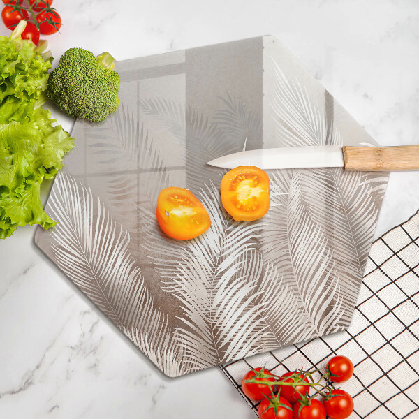 Skleněná deska do kuchyně Boho vegetační listy