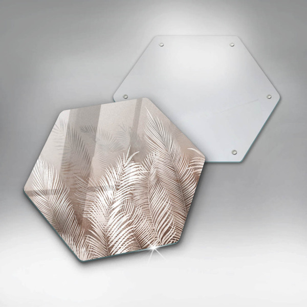 Skleněná deska do kuchyně Boho vegetační listy