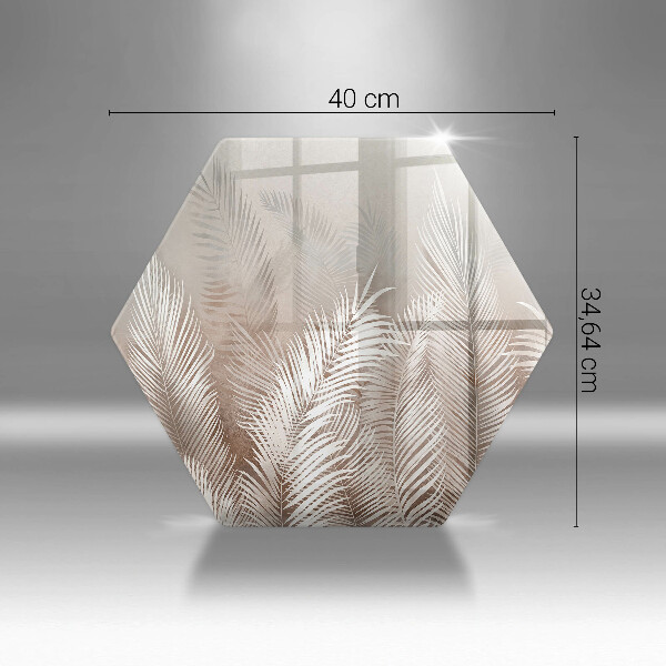 Skleněná deska do kuchyně Boho vegetační listy