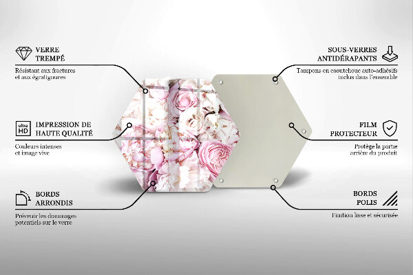 Skleněná deska do kuchyně Pivoňková kytice