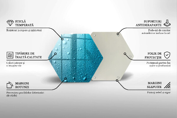 Skleněná deska do kuchyně Kapky vody