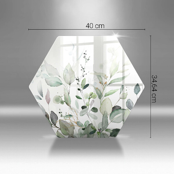 Skleněná deska do kuchyně Akvarel rostliny