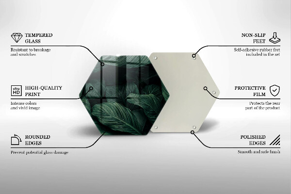 Skleněná krájecí deska Tmavé listy