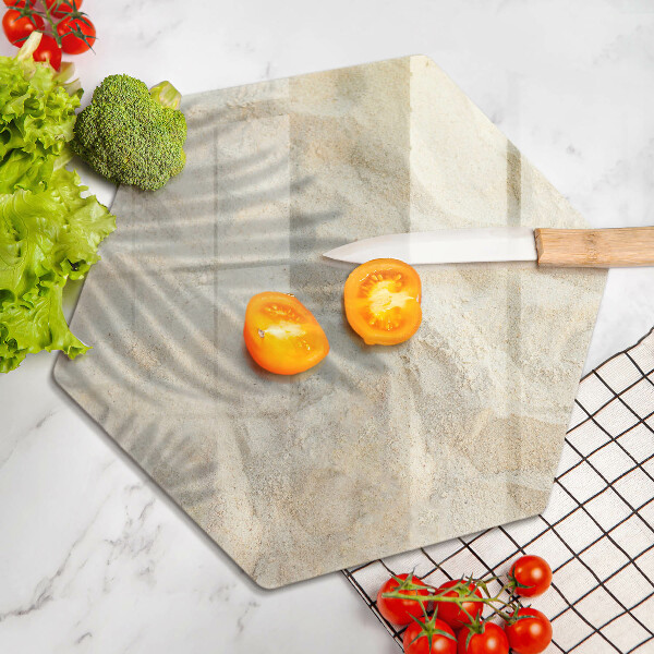 Skleněná krájecí deska Palmové listy a písek