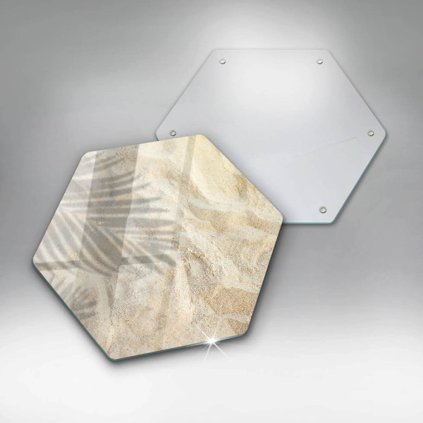 Skleněná krájecí deska Palmové listy a písek