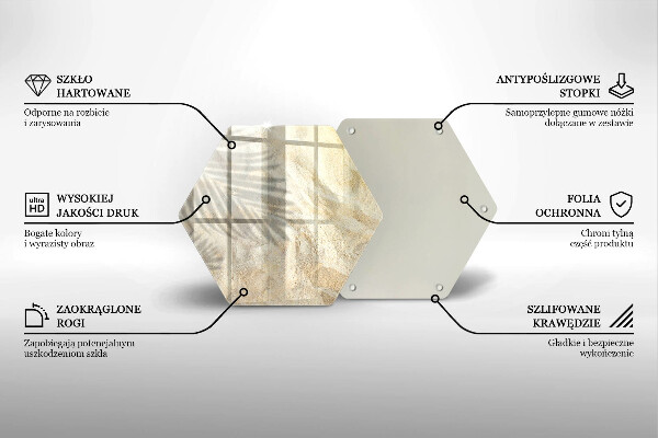 Skleněná krájecí deska Palmové listy a písek