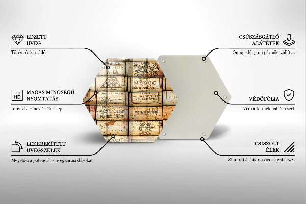 Skleněná deska do kuchyně Staré zátky od vína