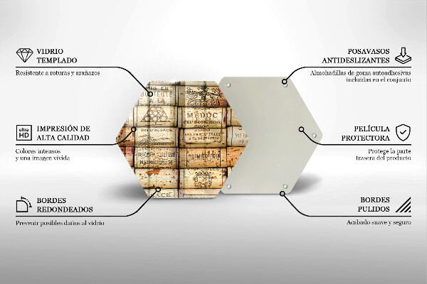 Skleněná deska do kuchyně Staré zátky od vína