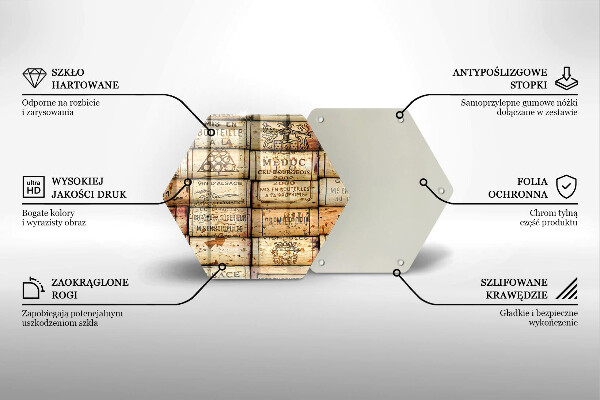 Skleněná deska do kuchyně Staré zátky od vína