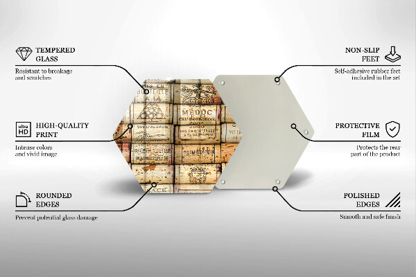 Skleněná deska do kuchyně Staré zátky od vína