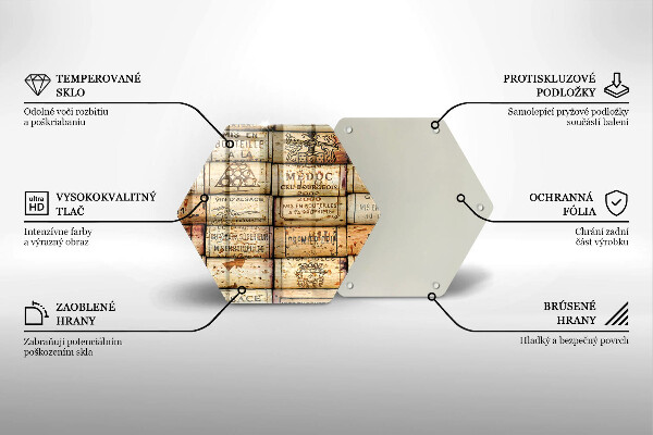 Skleněná deska do kuchyně Staré zátky od vína