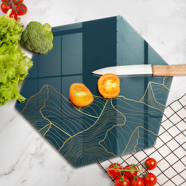 Skleněná krájecí deska Abstraktní hory