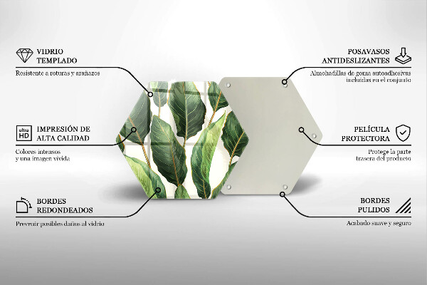 Skleněná krájecí deska Banánové listy