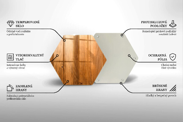 Skleněná krájecí deska Dřevěná prkna