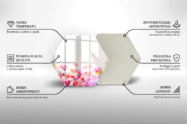 Skleněná krájecí deska Květinová louka