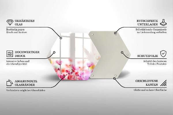 Skleněná krájecí deska Květinová louka