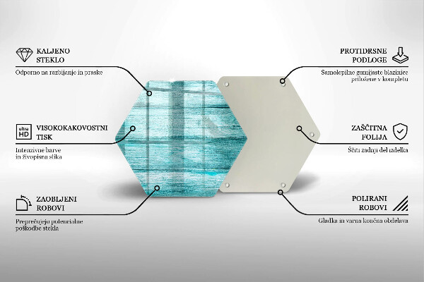 Skleněná krájecí deska Vintage dřevěné desky