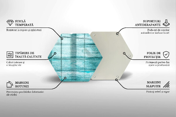 Skleněná krájecí deska Vintage dřevěné desky