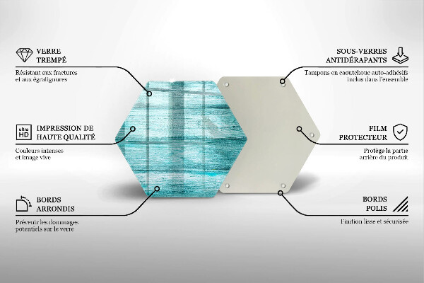 Skleněná krájecí deska Vintage dřevěné desky