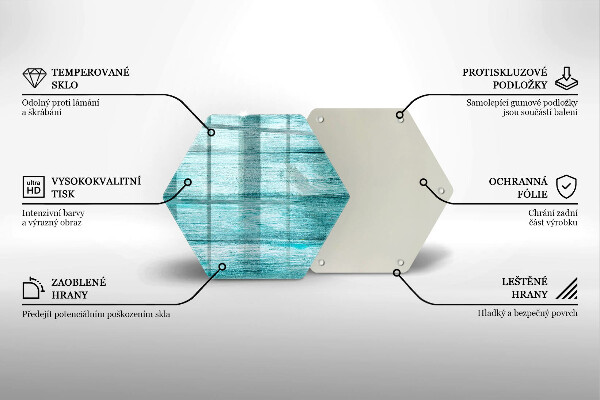 Skleněná krájecí deska Vintage dřevěné desky