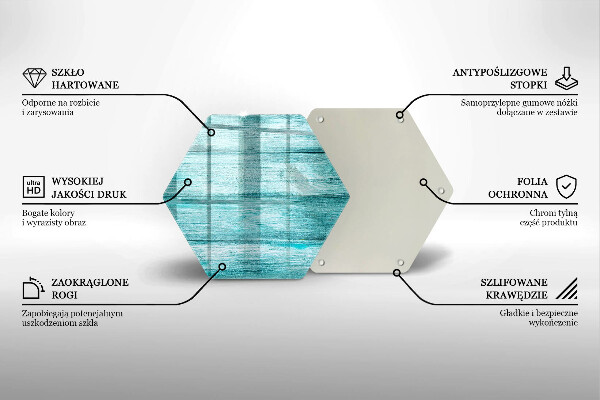 Skleněná krájecí deska Vintage dřevěné desky