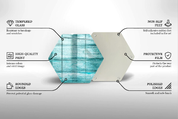 Skleněná krájecí deska Vintage dřevěné desky