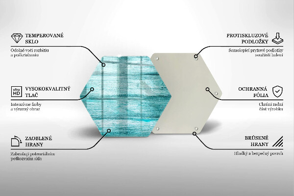 Skleněná krájecí deska Vintage dřevěné desky