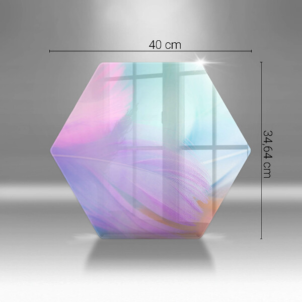 Skleněná krájecí deska Pastelové peří