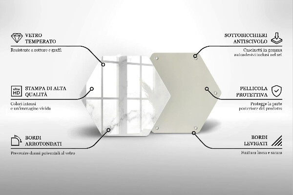 Skleněná krájecí deska Moderní mramor