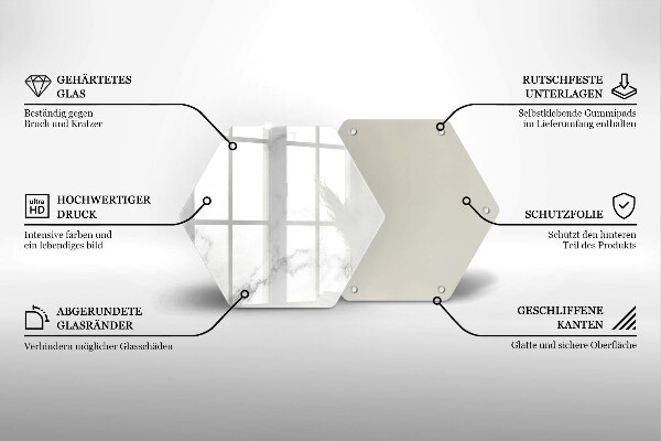 Skleněná krájecí deska Moderní mramor