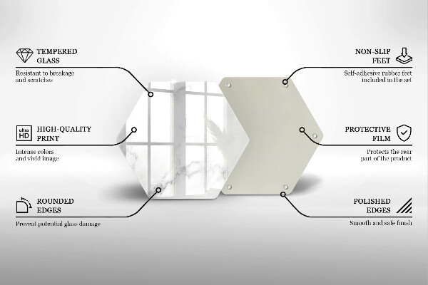 Skleněná krájecí deska Moderní mramor