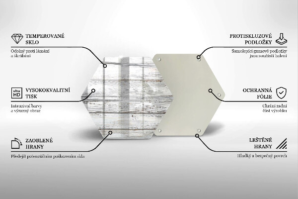 Skleněná krájecí deska Světlé dřevěné desky