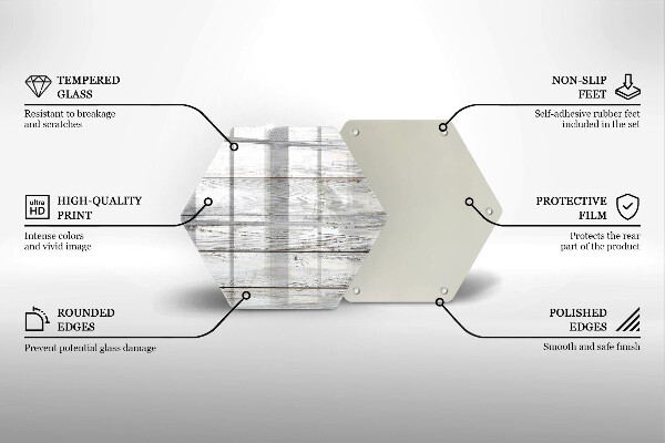 Skleněná krájecí deska Světlé dřevěné desky