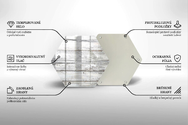 Skleněná krájecí deska Světlé dřevěné desky