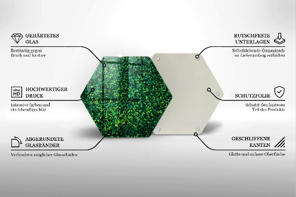 Skleněná krájecí deska Rostlina s malými listy