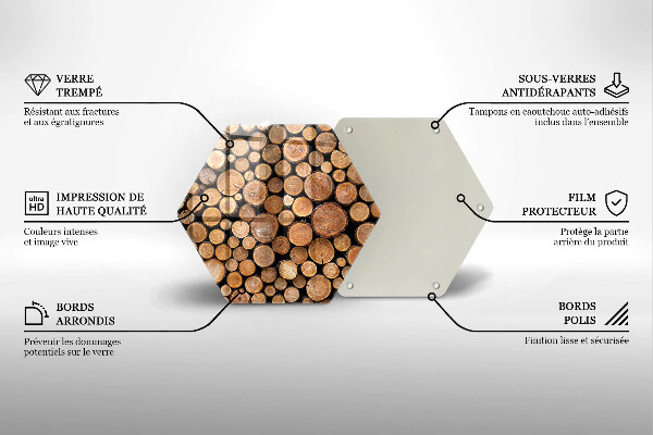 Skleněná krájecí deska Kmeny stromů