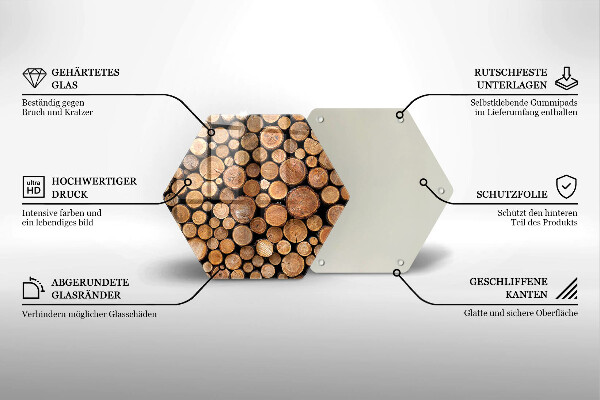 Skleněná krájecí deska Kmeny stromů