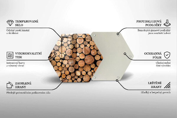 Skleněná krájecí deska Kmeny stromů