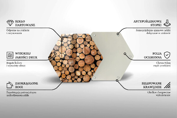 Skleněná krájecí deska Kmeny stromů