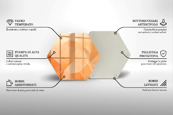 Skleněná krájecí deska Geometrické pozadí