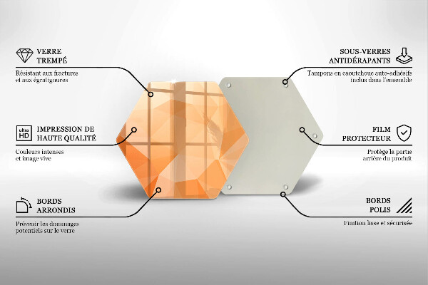 Skleněná krájecí deska Geometrické pozadí