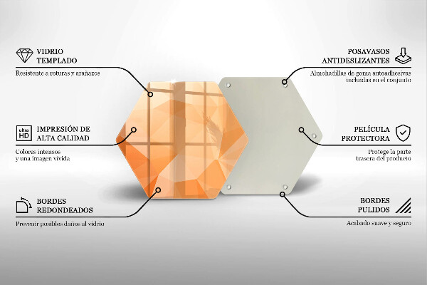 Skleněná krájecí deska Geometrické pozadí