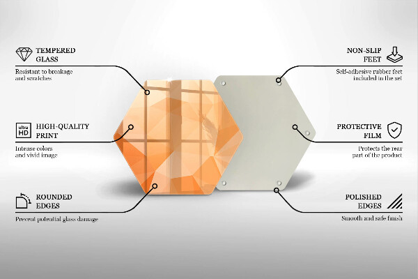 Skleněná krájecí deska Geometrické pozadí