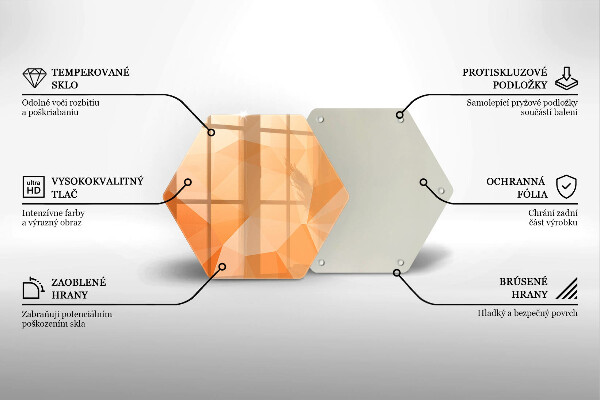 Skleněná krájecí deska Geometrické pozadí