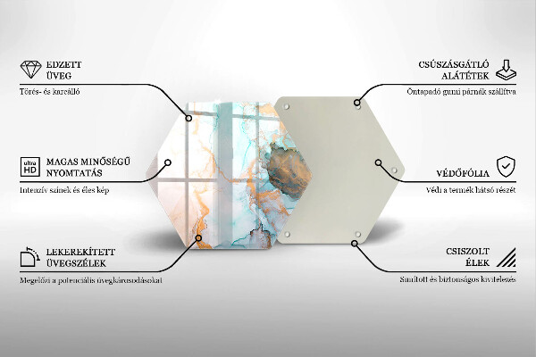 Skleněná krájecí deska Mramorová abstrakce