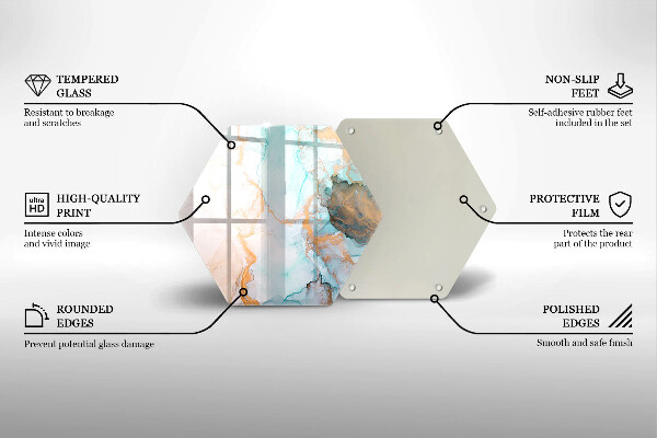 Skleněná krájecí deska Mramorová abstrakce