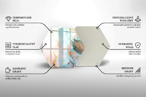 Skleněná krájecí deska Mramorová abstrakce